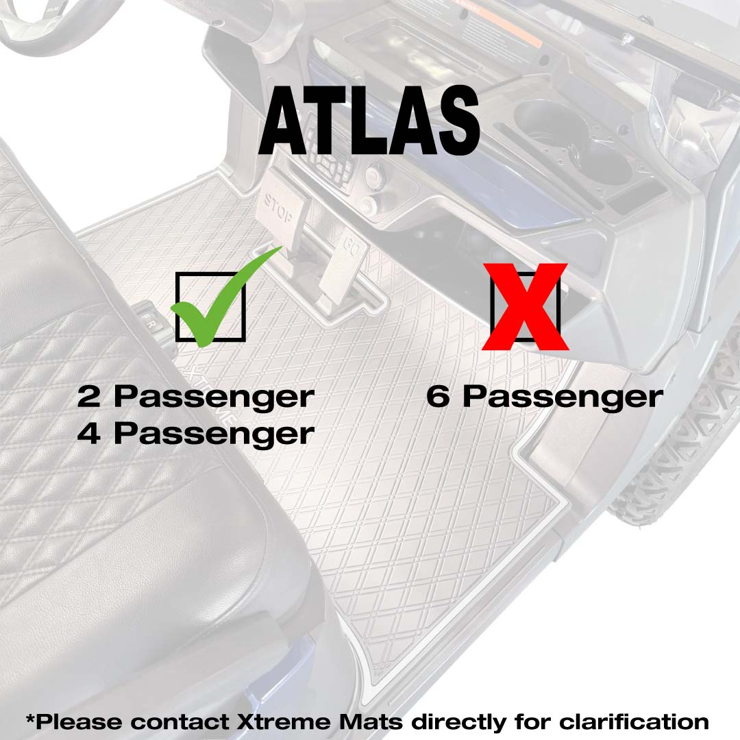 Front Floor Mat for Atlas Golf Cart | Fits 2 & 4 Passenger Models
