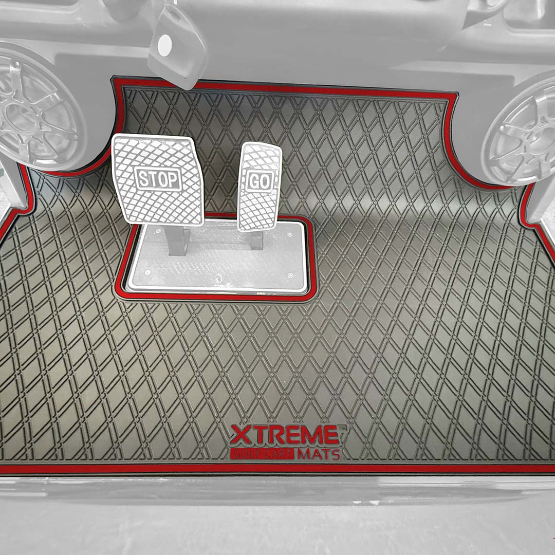 Xtreme Golf Cart Floor Mat Compatible with Evolution Forester - Grey Trim