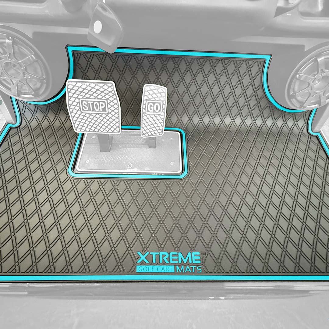 Xtreme Golf Cart Floor Mat Compatible with Evolution Forester - Grey Trim