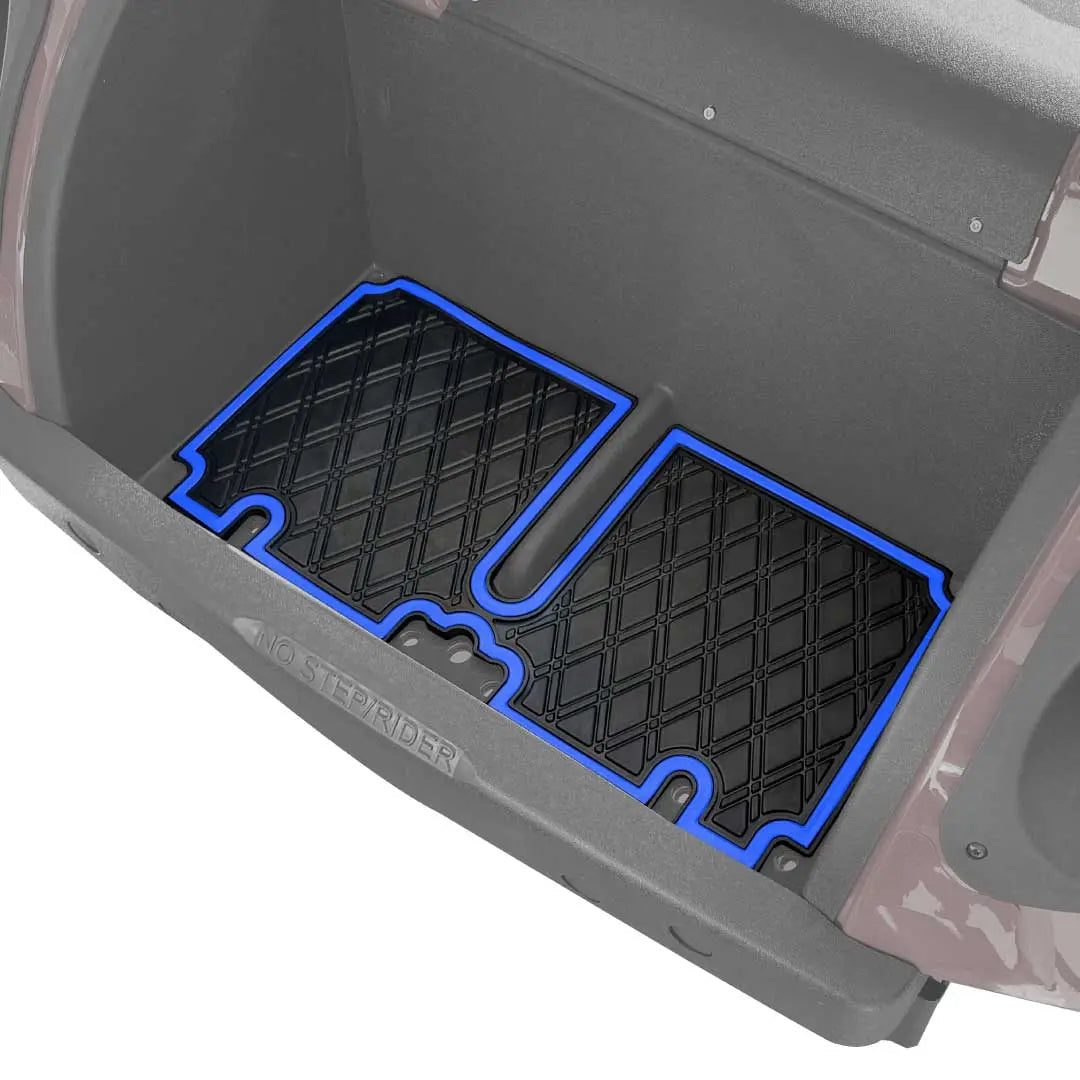 Blue trim- E-Z-GO TXT Bag Well Mat - Fits E-Z-GO TXT (2013 - 2022), Liberty (2021+), Cushman*, S4* - PRO Series