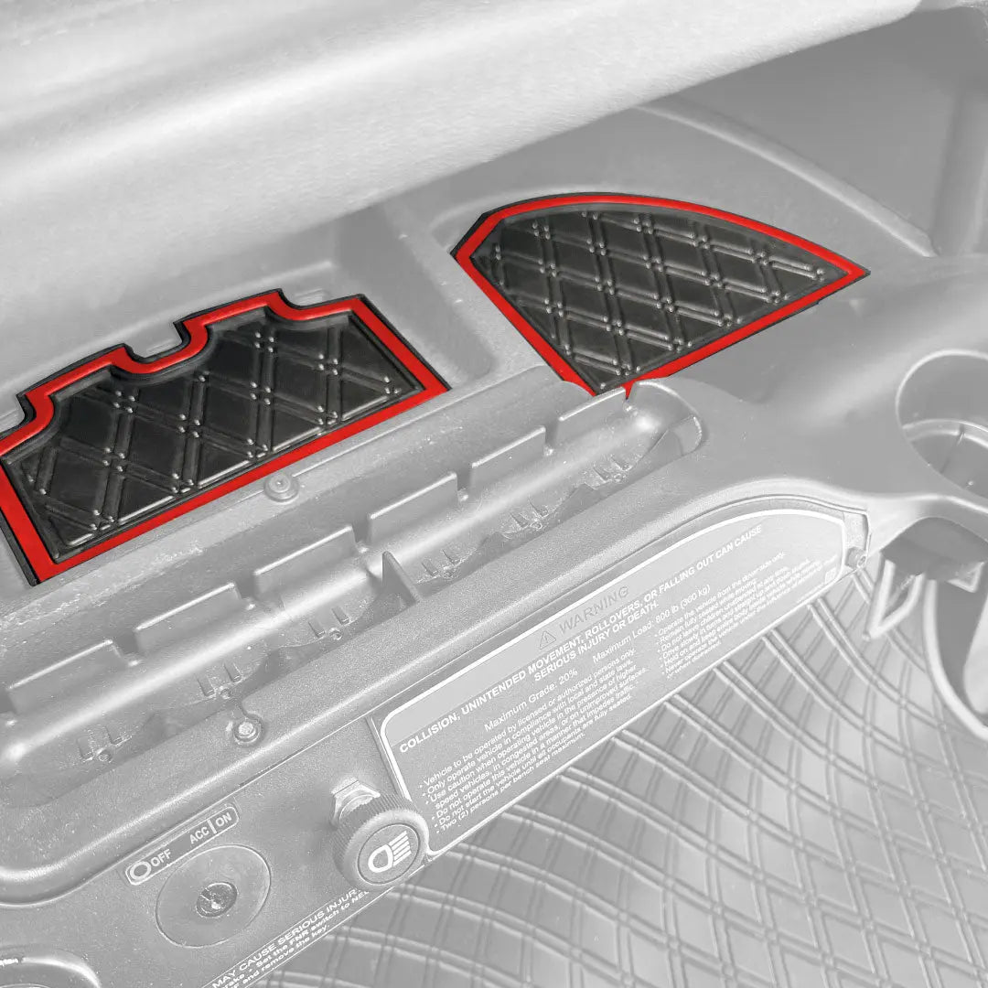 Xtreme Golf Cart Mats Dash Mats and Golf Cart Cubby Inserts Compatible with Club Car Precedent (04-22), Tempo & Onward (17-25), V4L (22-25) Models | Rubber Dashboard Protection Liner - All Black