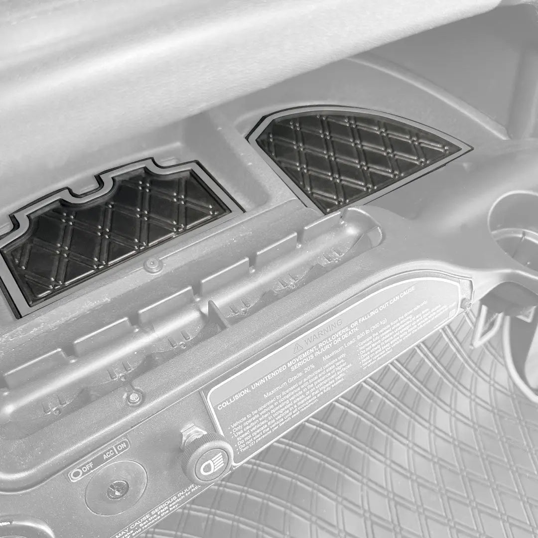 Xtreme Golf Cart Mats Dash Mats and Golf Cart Cubby Inserts Compatible with Club Car Precedent (04-22), Tempo & Onward (17-25), V4L (22-25) Models | Rubber Dashboard Protection Liner - All Black