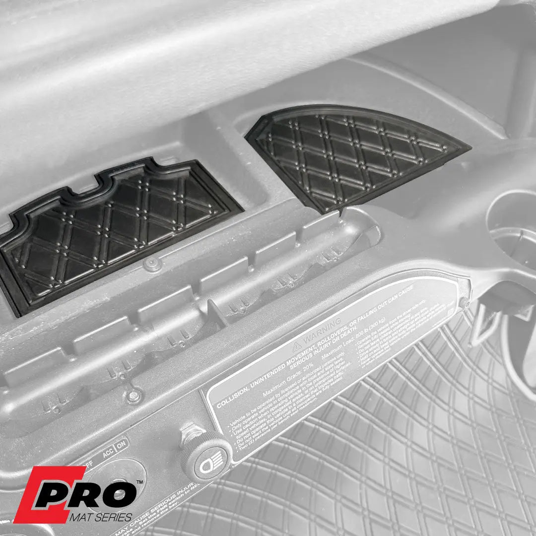 Xtreme Golf Cart Mats Dash Mats and Golf Cart Cubby Inserts Compatible with Club Car Precedent (04-22), Tempo & Onward (17-25), V4L (22-25) Models | Rubber Dashboard Protection Liner - All Black