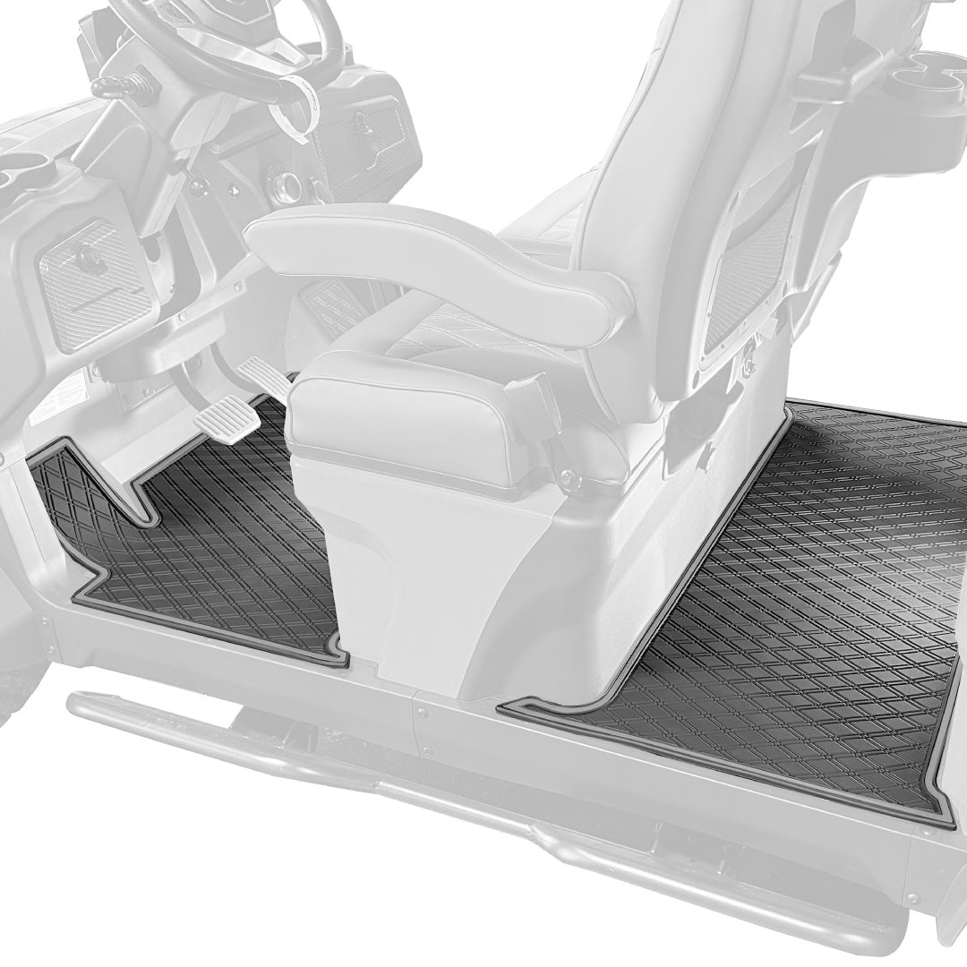 Grey Trim - Denago EV Rover XL Golf Cart Floor Mat #trim-color_grey-trim