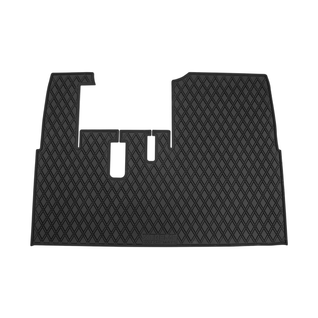 ICON and Advanced EV golf cart floor mat black diamond design all black full coverage