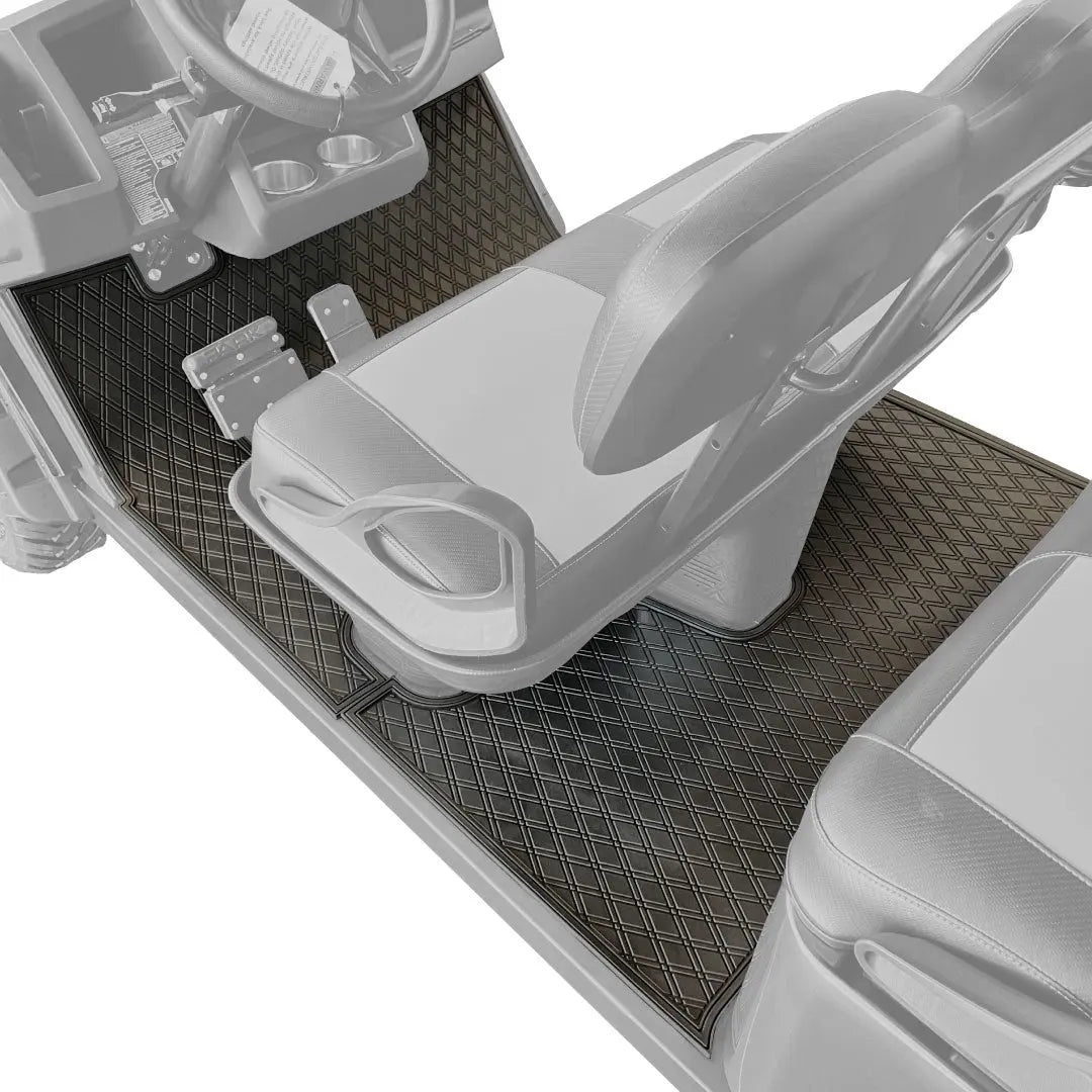 All Black - E-Z-GO L6 Floor Mats SET - 1st & 2nd Row Mats - Fits E-Z-GO L6 2021+ Gen2 - PRO Series