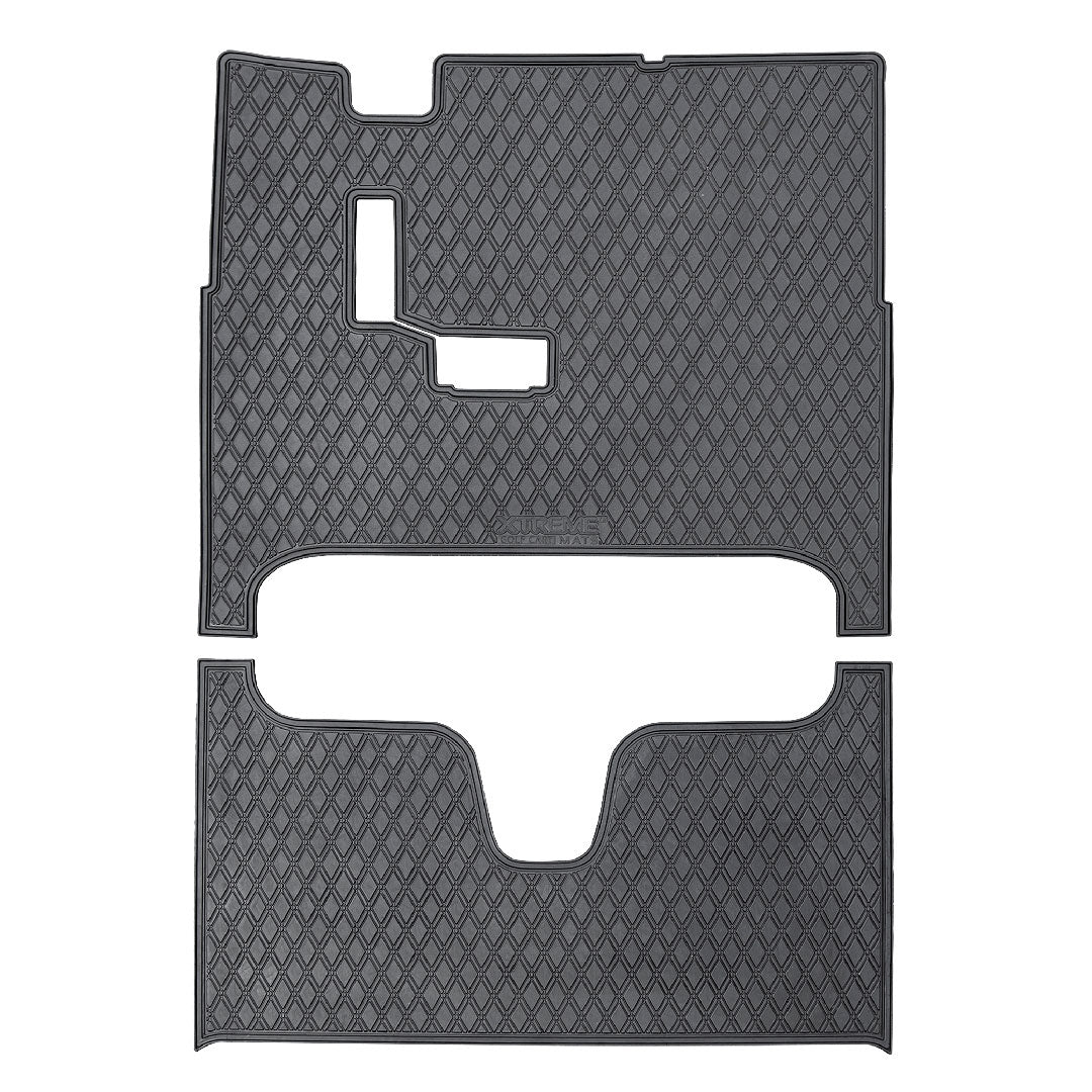 All Black - E-Z-GO L6 Floor Mats SET - 1st & 2nd Row Mats - Fits E-Z-GO L6 2021+ Gen2 - PRO Series