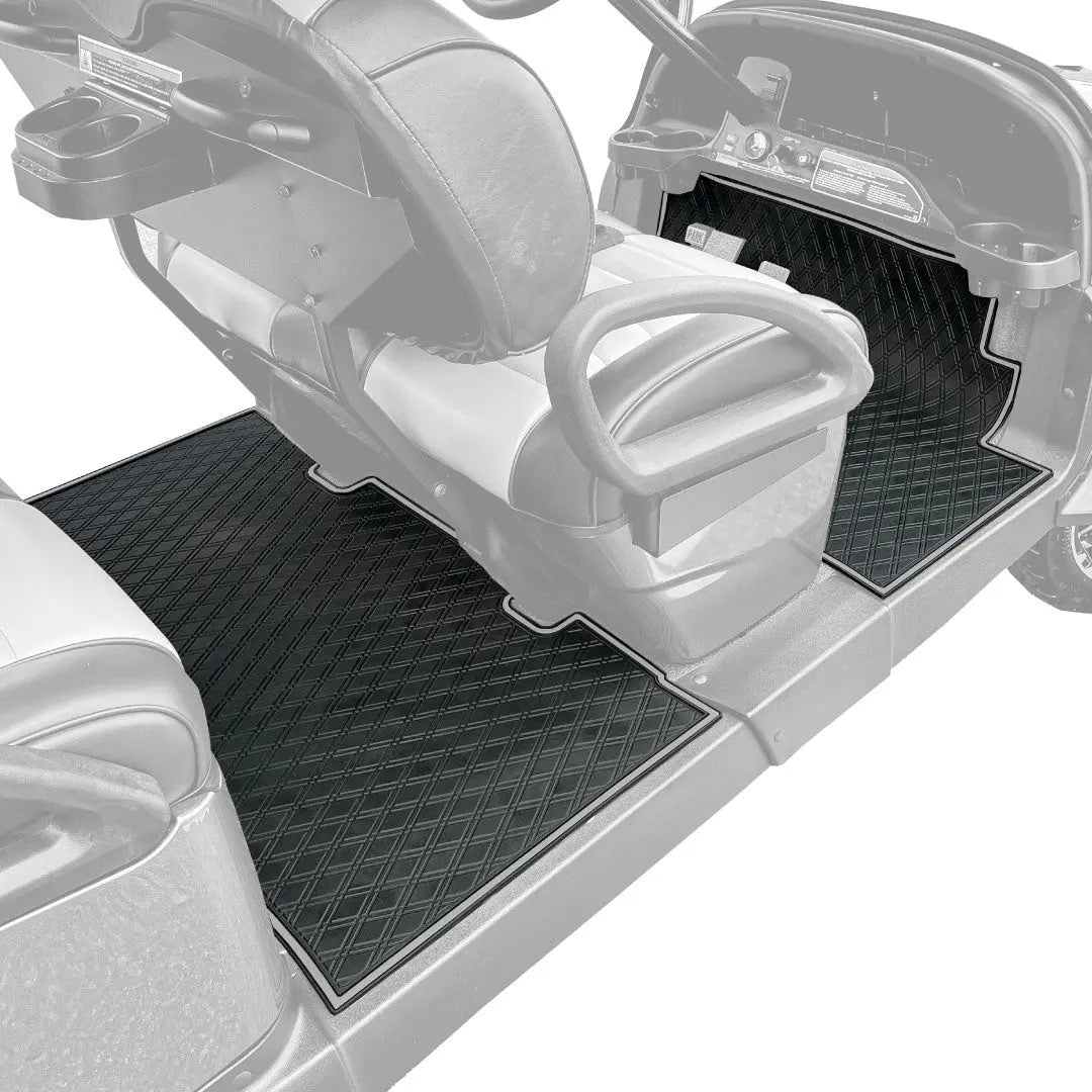 Club Car Floor Mats SET- Grey Trim - 1st & 2nd Row - For Club Car Onward 6 Passenger