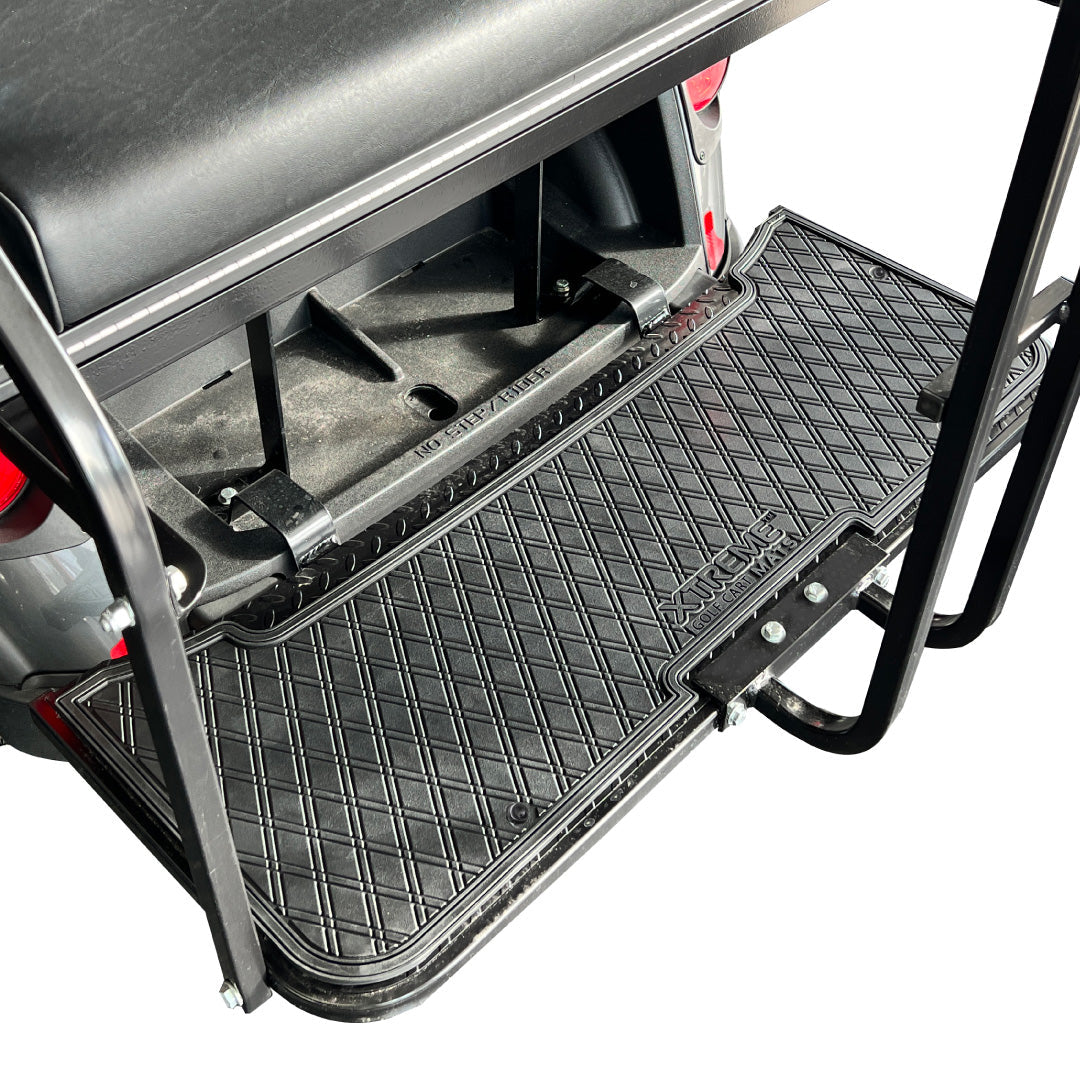 All Black E-Z-GO RXV & TXT - Rear Facing Foot Rest Mat - Fits Select E-Z-GO RXV and TXT Rear Seat Kits - PRO Series