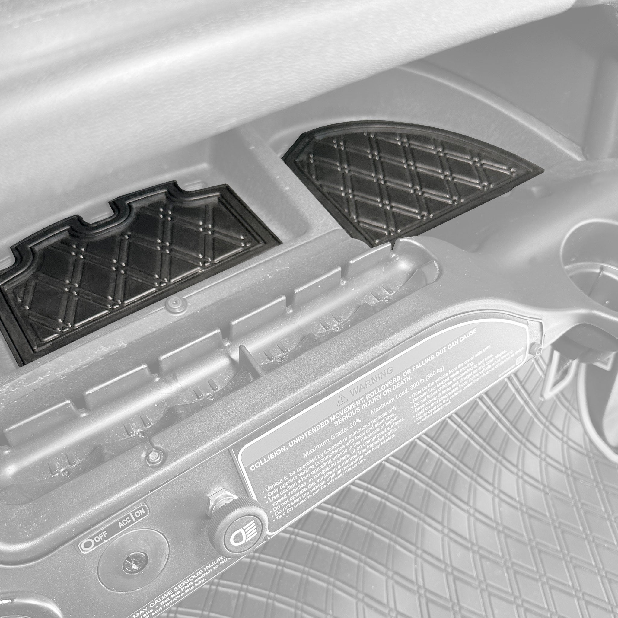 Xtreme Golf Cart Mats Dash Mats and Golf Cart Cubby Inserts Compatible with Club Car Precedent (04-22), Tempo & Onward (17-25), V4L (22-25) Models | Rubber Dashboard Protection Liner - All Black