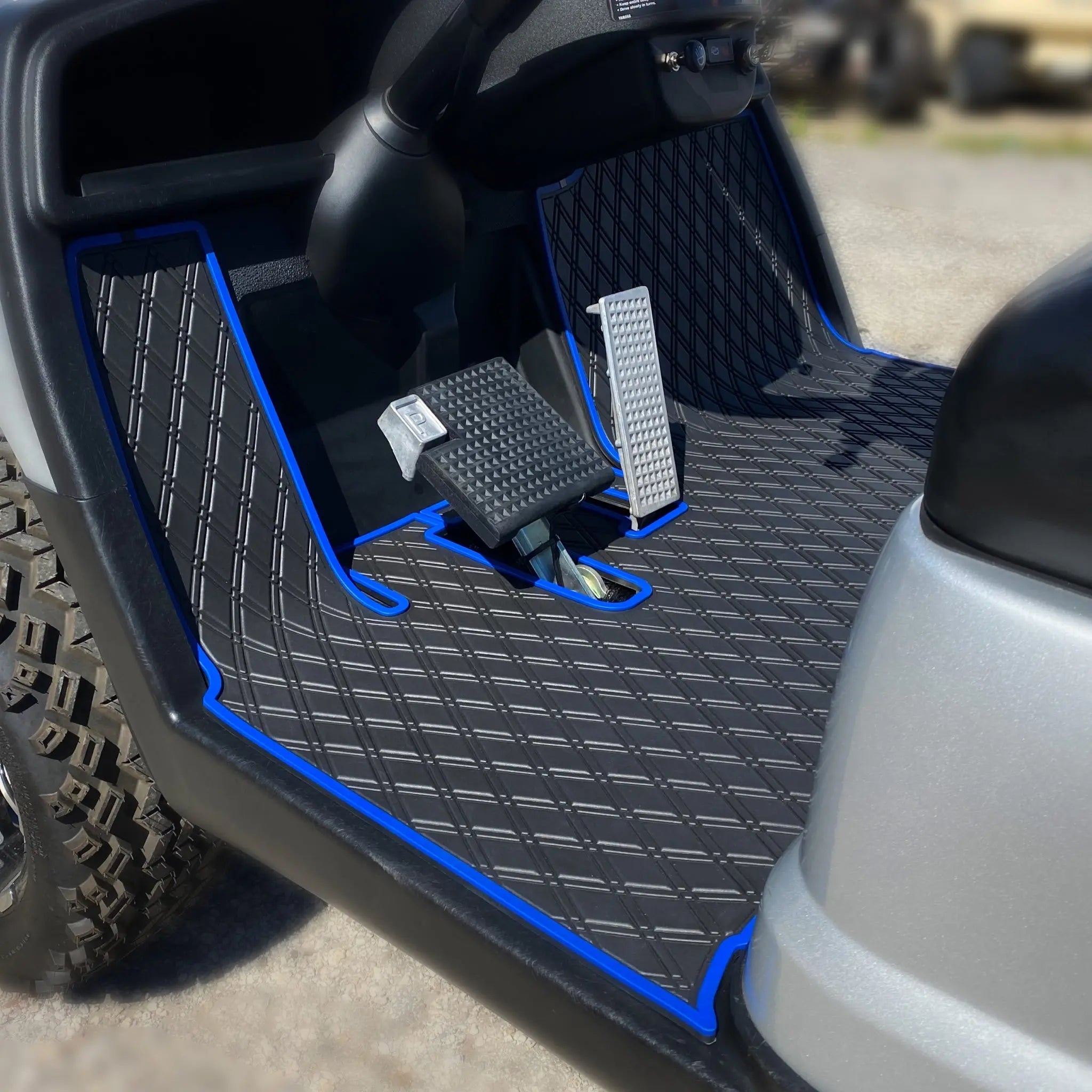Xtreme Golf Cart Floor Mat Compatible with Yamaha G29/Drive YDR - Red Trim