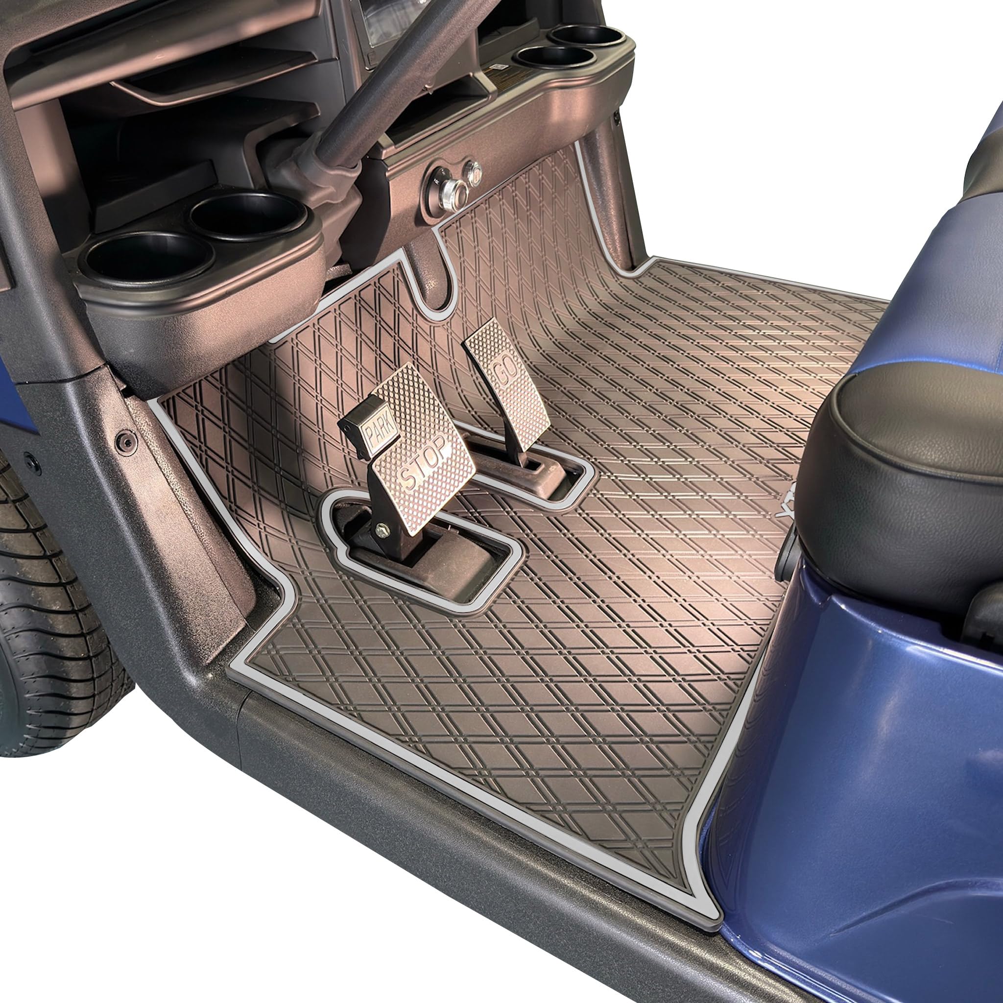 Xtreme Golf Cart Floor Mat Compatible with MadJax Eseries Models -Grey Trim