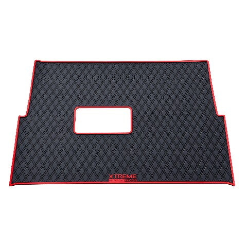 Xtreme Golf Cart Mat Compatible with Advanced EV Advent 2 & 4 - Red Trim