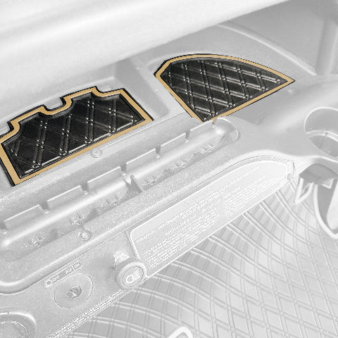 Xtreme Golf Cart Mats Dash Mats and Golf Cart Cubby Inserts Compatible with Club Car Precedent (04-22), Tempo & Onward (17-25), V4L (22-25) Models | Rubber Dashboard Protection Liner - All Black