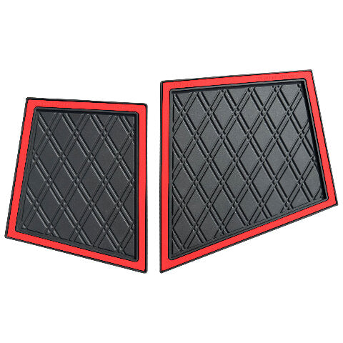 Xtreme Golf Cart Mats Dash Mats Compatible with Yamaha Drive2 - Red Trim
