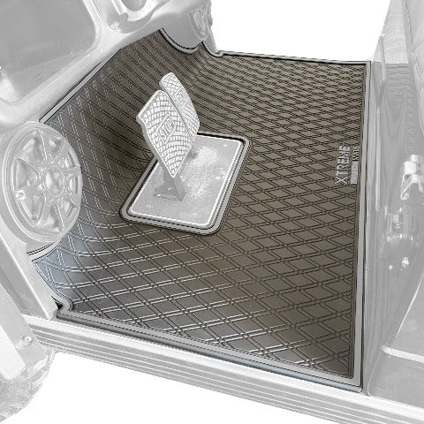 Xtreme Golf Cart Floor Mat Compatible with Evolution Forester - Grey Trim