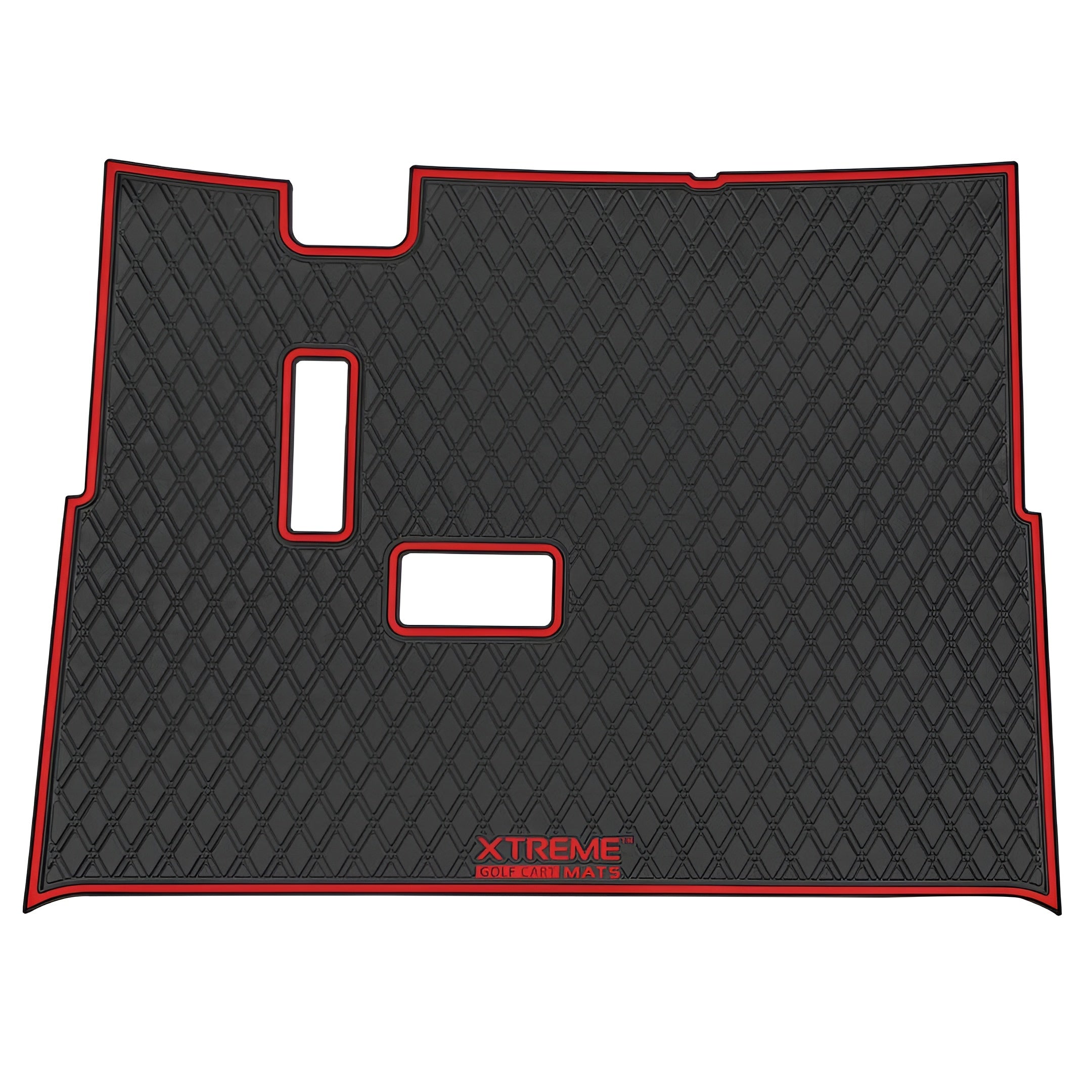Golf Cart Floor Mat Compatible 2021+ EZGO S2/S4 & Cushman Hauler -Red Trim