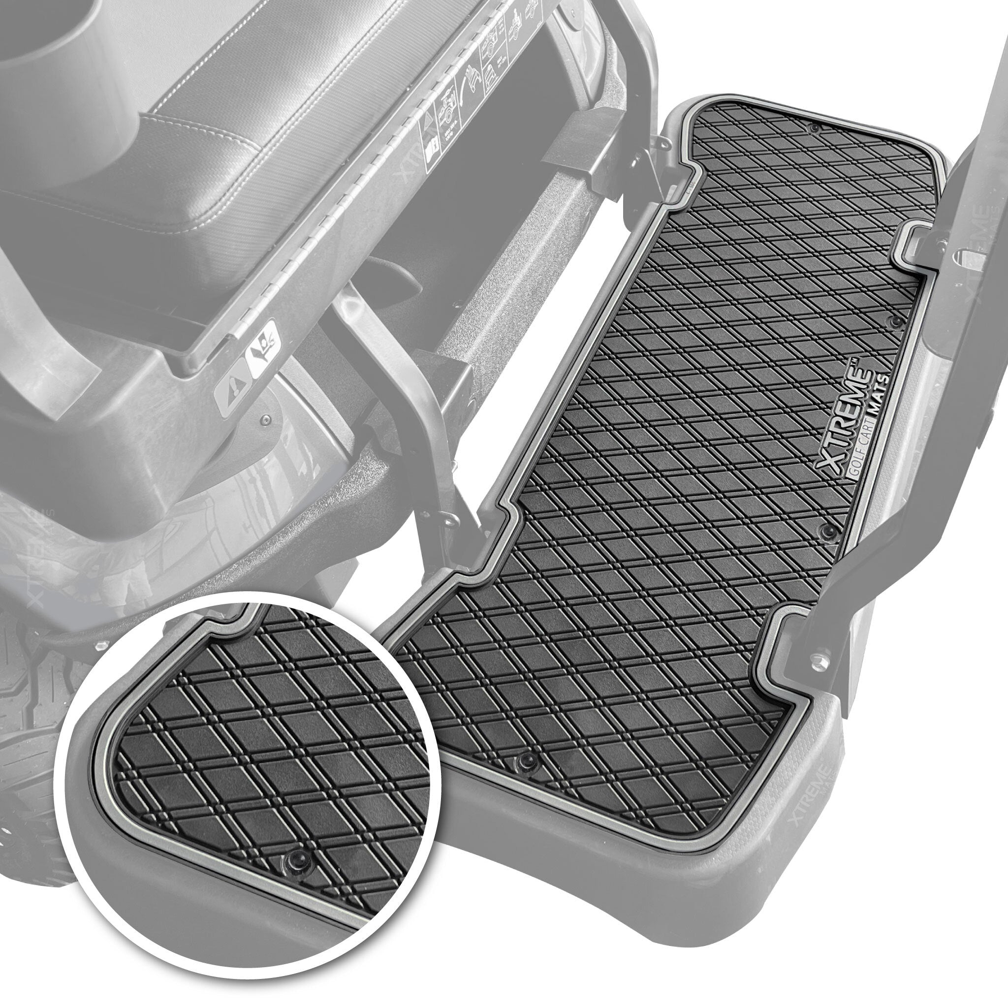 E-Z-GO RFS PRO - Rear Facing Foot Rest Mat - Fits E-Z-GO L6/RXV/S4 Rear Seat Kit - PRO Series