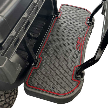 Xtreme Mats MadJax XSeries Golf Cart Floor Mat | Cherry Red Trim | Fits MadJax Genesis 250/300 Rear Seat Kits