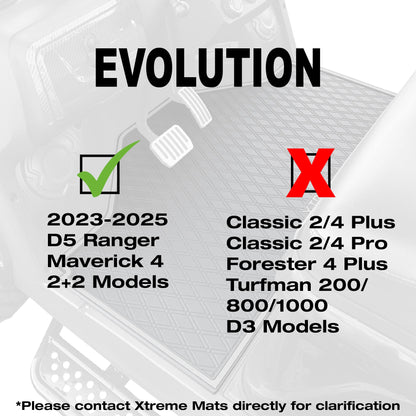 Evolution D5 Floor Mat Set Options Fits ALL Models 2023 -2025 Ranger / Maverick Trims, DMAX GT