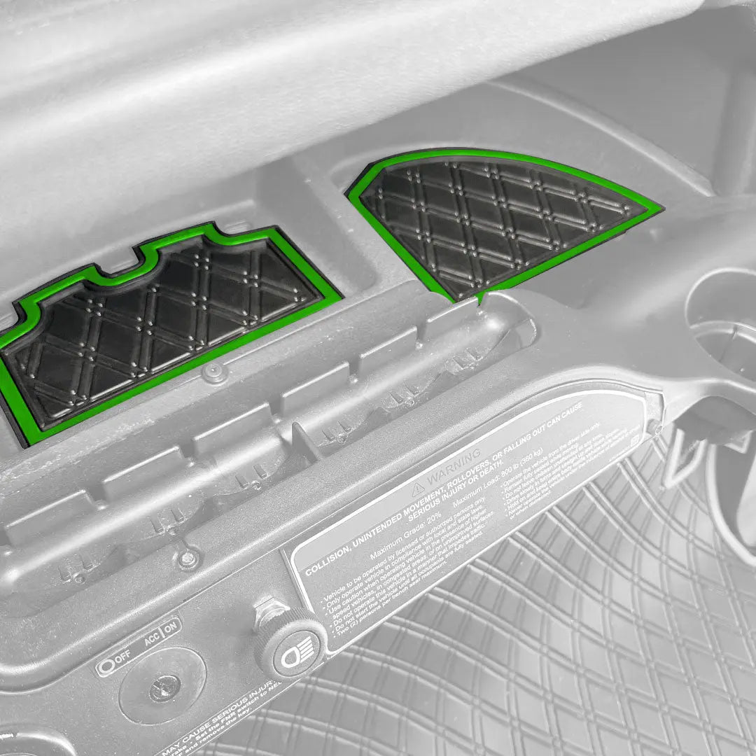Green trim- Club Car PRO Series Dash Mat - Fits Club Car Precedent (2004-2023), Onward/Tempo (2017-2024) #trim-color_green-trim