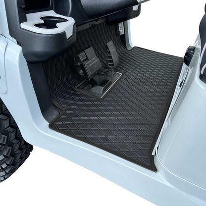black golf cart floor mat- Club Car Floor Mat - Fits Precedent (2004-2023) / Onward & Tempo (2017-2024) / Villager & V4L (2019-2023) #trim-color_all-black