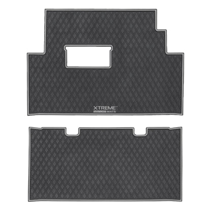 Club Car Floor Mats SET- Grey Trim - 1st & 2nd Row - For Club Car Onward 6 Passenger 