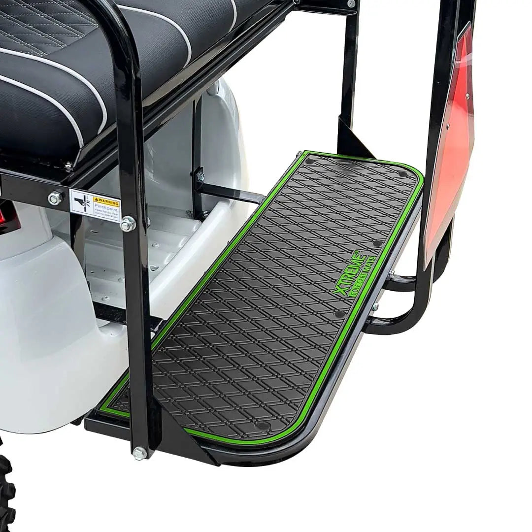 Green trim PRO Series Rear Facing Foot Rest Mat - Fits GTW Mach 1 / MADJAX / RHOX Genesis 150 / MODZ Flip4 Rear Seat Kits #trim-color_green-trim