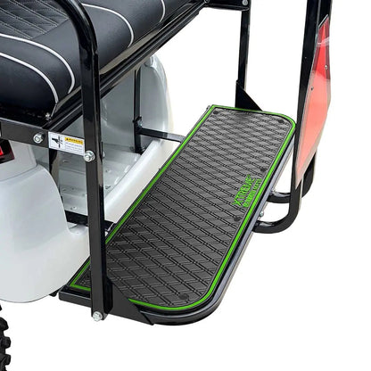 Green trim PRO Series Rear Facing Foot Rest Mat - Fits GTW Mach 1 / MADJAX / RHOX Genesis 150 / MODZ Flip4 Rear Seat Kits 