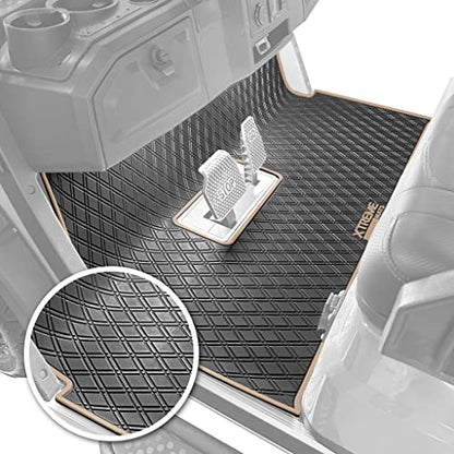 Xtreme Golf Cart Mat Compatible with Advanced EV Advent 2 & 4 - Red Trim