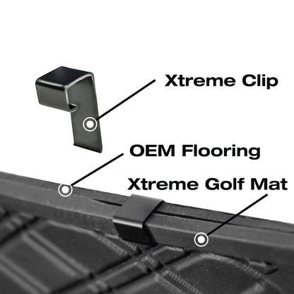 Xtreme Golf Cart Mats Rubber Floor Mat Compatible with Yamaha G19 & G22 Golf Cart | Fits 1996-2001 G19 and 2000-2007 G22 Models | Double Diamond Heavy-Duty Full Coverage Liner Protection - Red Trim