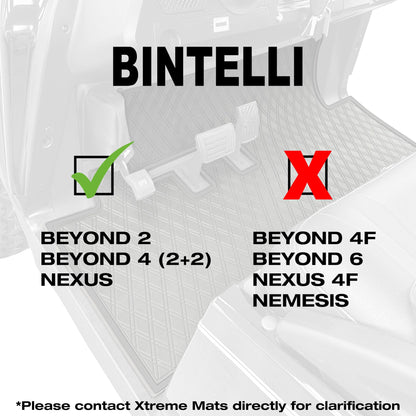 Bintelli Golf Cart Floor Mat | Fits Front Row of Bintelli Beyond 2, 4 & Nexus Models