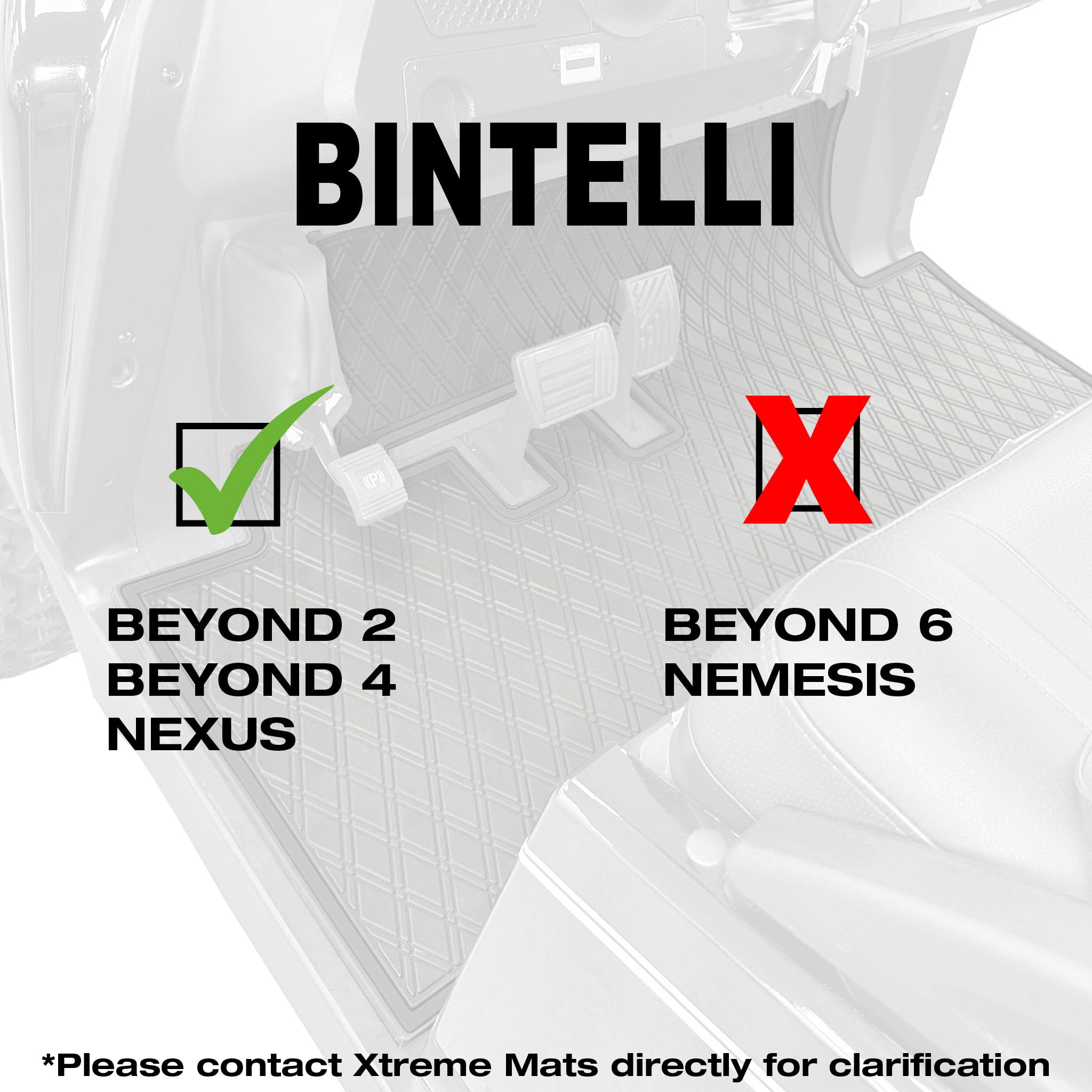Bintelli Golf Cart Floor Mat | Fits Front Row of Bintelli Beyond 2, 4 & Nexus Models