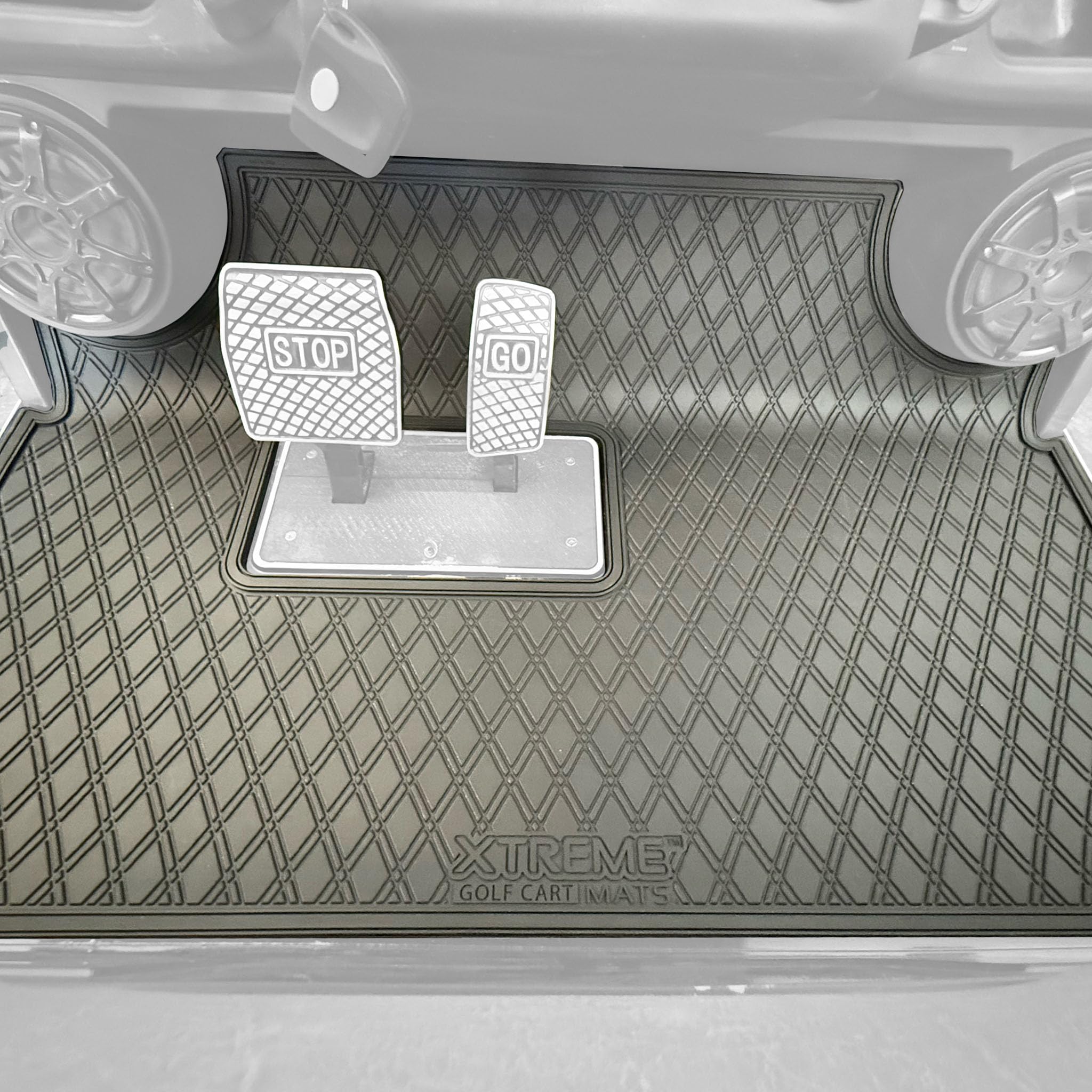 Xtreme Golf Cart Floor Mat Compatible with Evolution Forester - Grey Trim