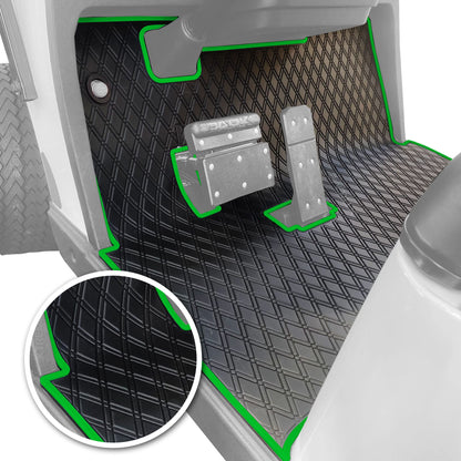 E-Z-GO TXT Floor Mats - Fits All TXT Trims (1996+)/S2 (2020 & earlier) / Workhorse/Express S4 (2020 & earlier)/Valor (2022 & earlier)/Medalist 1993-1995/Cushman/TXT Style Navitas Frame