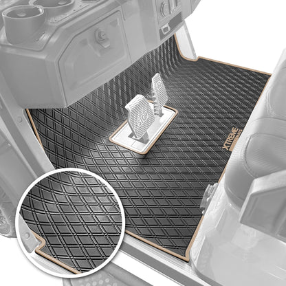 Xtreme Golf Cart Mat Compatible with Advanced EV Advent 2 & 4 - Red Trim