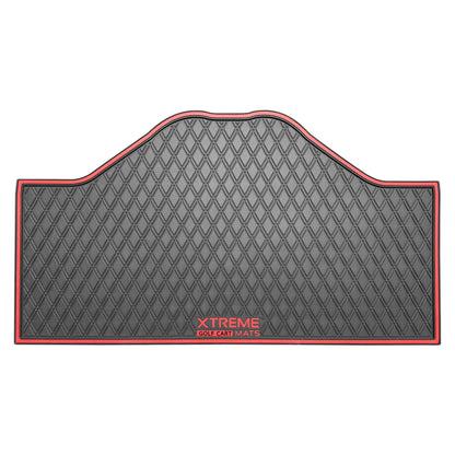 Xtreme Golf Cart Rubber Floor Mats Compatible with Epic E20FX - Red Trim
