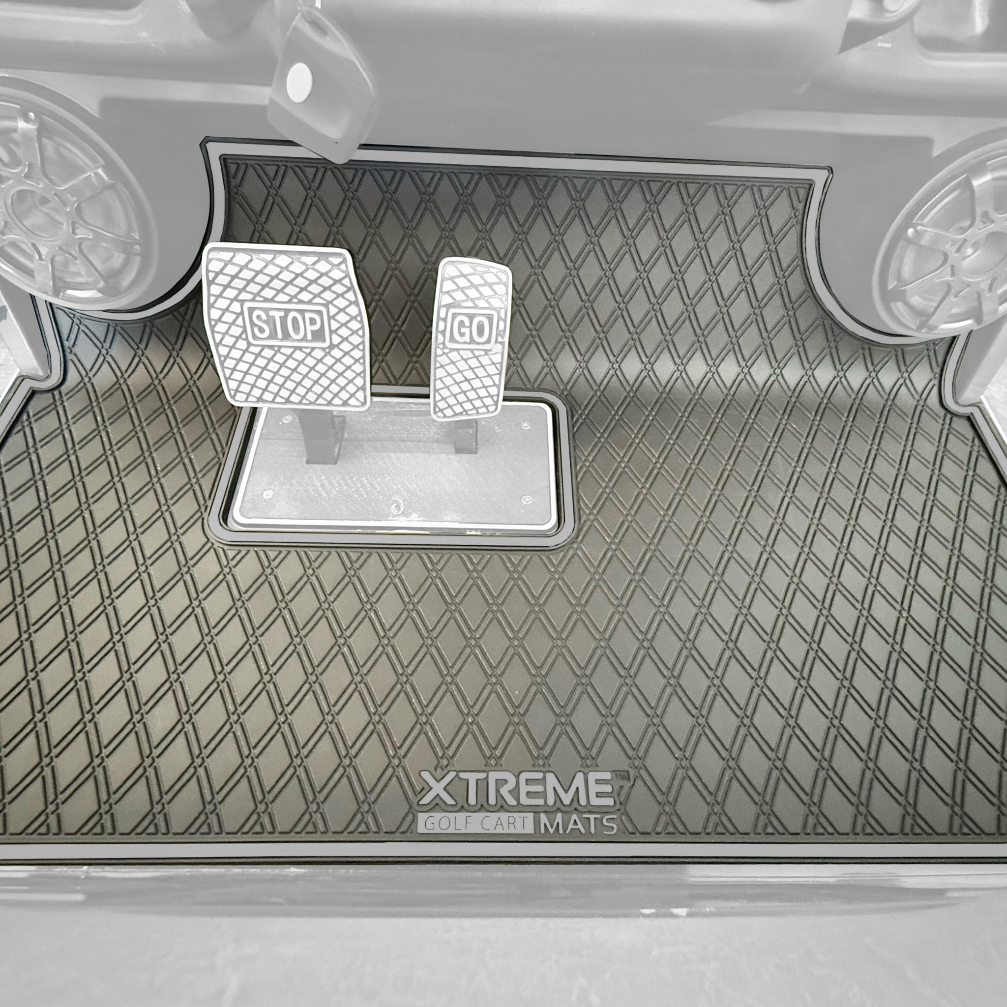 Xtreme Golf Cart Floor Mat Compatible with Evolution Forester - Grey Trim