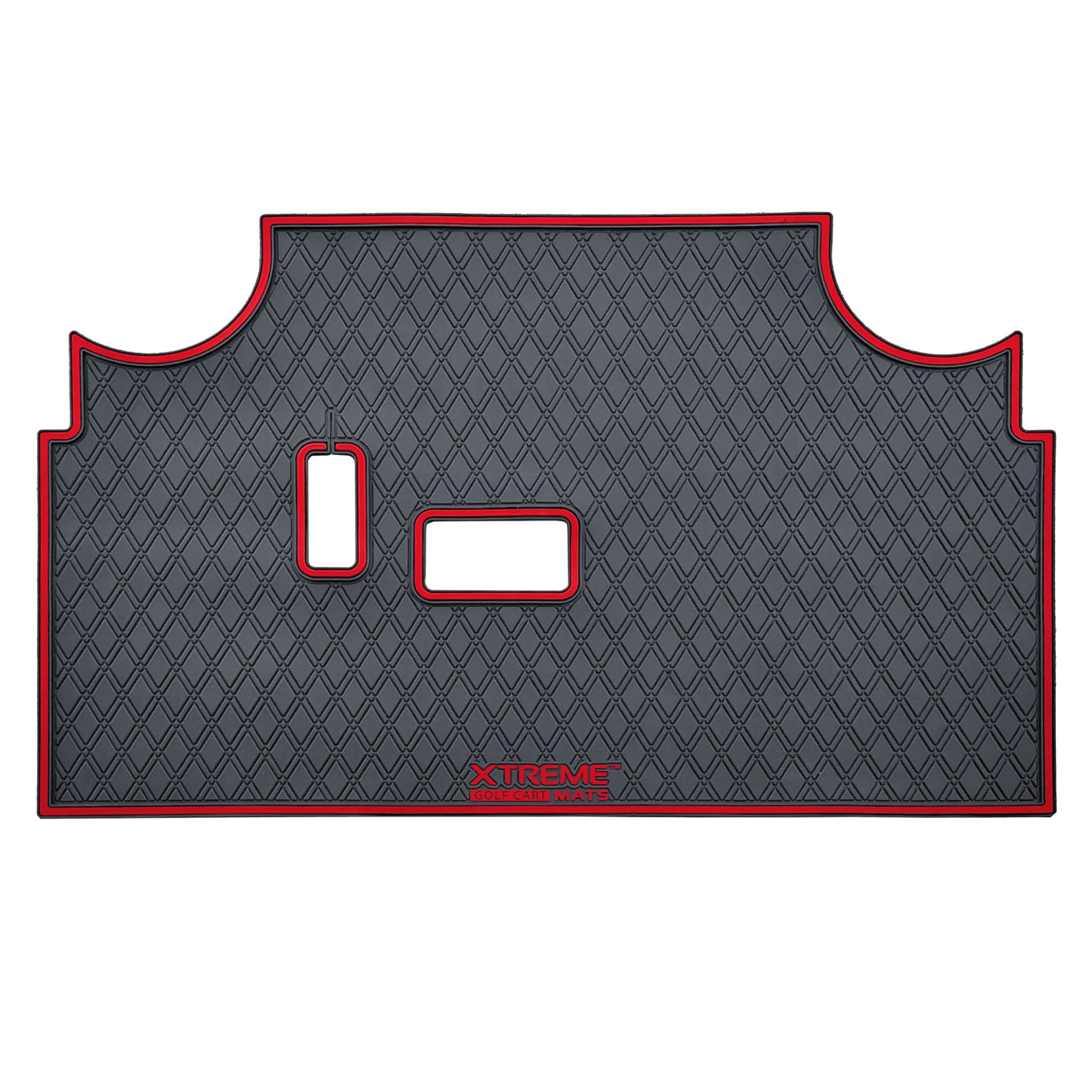 Xtreme Golf Cart Mat Compatible with Evolution Classic, Turfman - Red Trim