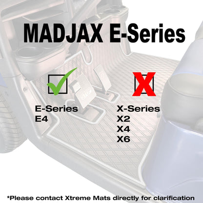 Xtreme Golf Cart Floor Mat Compatible with MadJax Eseries Models -Grey Trim