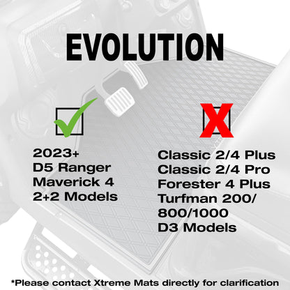 Evolution D5 Floor Mat Set Options Fits ALL Models 2023 -2025 Ranger / Maverick Trims, DMAX GT