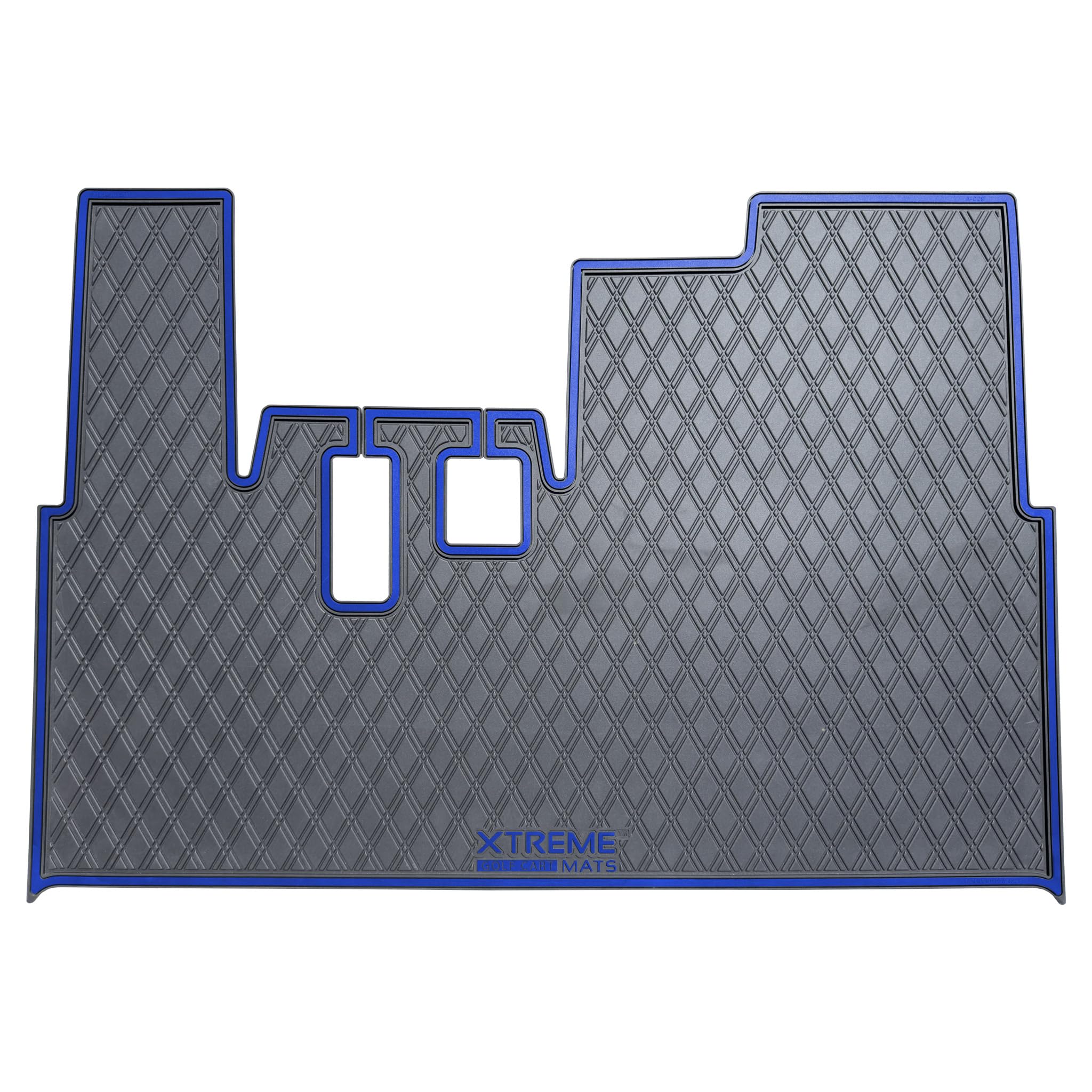Xtreme Golf Cart Mats Rubber Floor Mat Compatible with Yamaha G19 & G22 Golf Cart | Fits 1996-2001 G19 and 2000-2007 G22 Models | Double Diamond Heavy-Duty Full Coverage Liner Protection - Red Trim