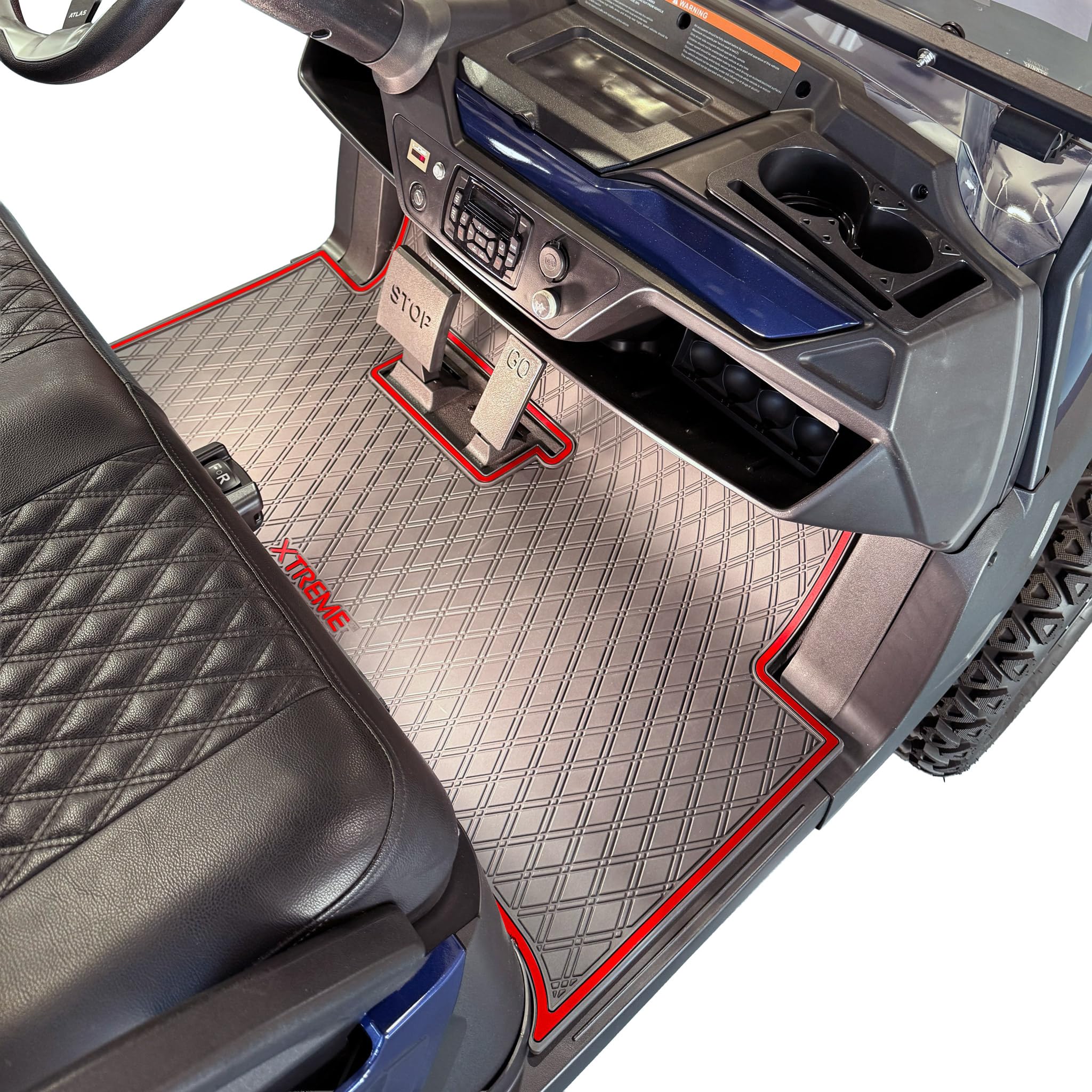 Front Floor Mat for Atlas Golf Cart | Fits 2 & 4 Passenger Models