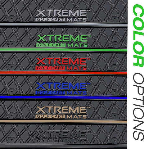 Xtreme Golf Cart Mat Compatible with Advanced EV Advent 2 & 4 - Red Trim