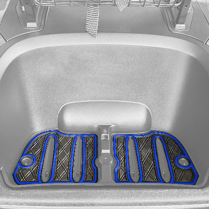 Xtreme Golf Cart Mats Rubber Bag Well Mat Compatible with Yamaha Drive2 Golf Cart Models | Fits 2017+ DR2 Models | Liner Protects Factory Bagwell for Golf Clubs and Bags - Red Trim