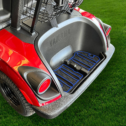 Xtreme Golf Cart Mats Rubber Bag Well Mat Compatible with Yamaha Drive2 Golf Cart Models | Fits 2017+ DR2 Models | Liner Protects Factory Bagwell for Golf Clubs and Bags - Red Trim
