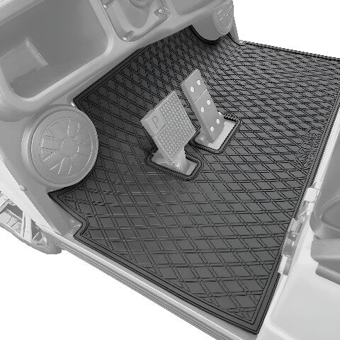 Xtreme Golf Cart Mat Compatible with Evolution Classic, Turfman - Red Trim