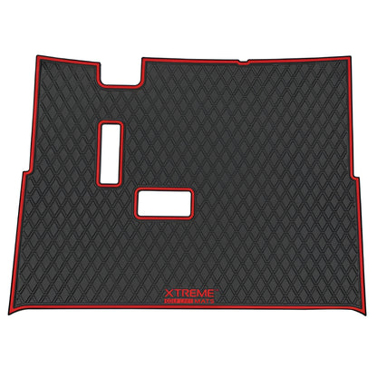 Golf Cart Floor Mat Compatible 2021+ EZGO S2/S4 & Cushman Hauler -Red Trim