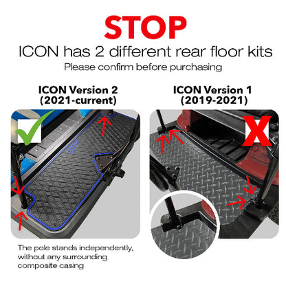 Rear Facing Seat Foot Rest Mat Compatible with ICON i40, i60 (2021+) Factory Rear Seat | PRO Series
