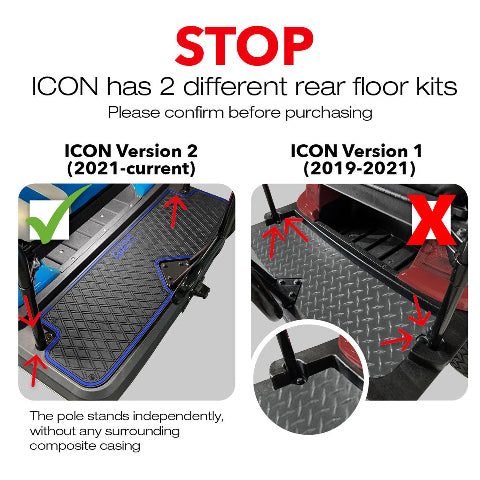 Rear Facing Seat Foot Rest Mat Compatible with ICON i40, i60 (2021+) Factory Rear Seat | PRO Series